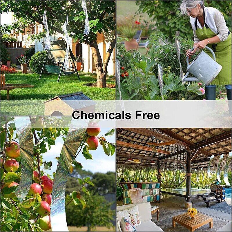 80m Reflective Bird Repellent Tape Double-Sided Flash Ribbon for Garden and Orchard