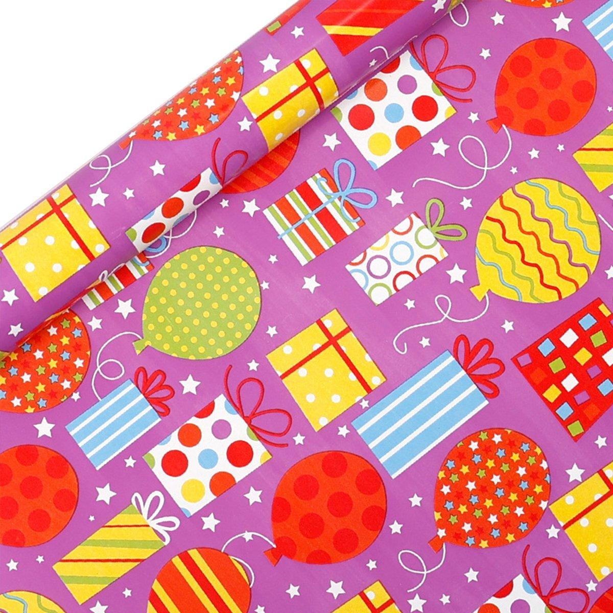 3 Pack Colorful Celebration with Premium Present Wrapping Paper - CSQQ