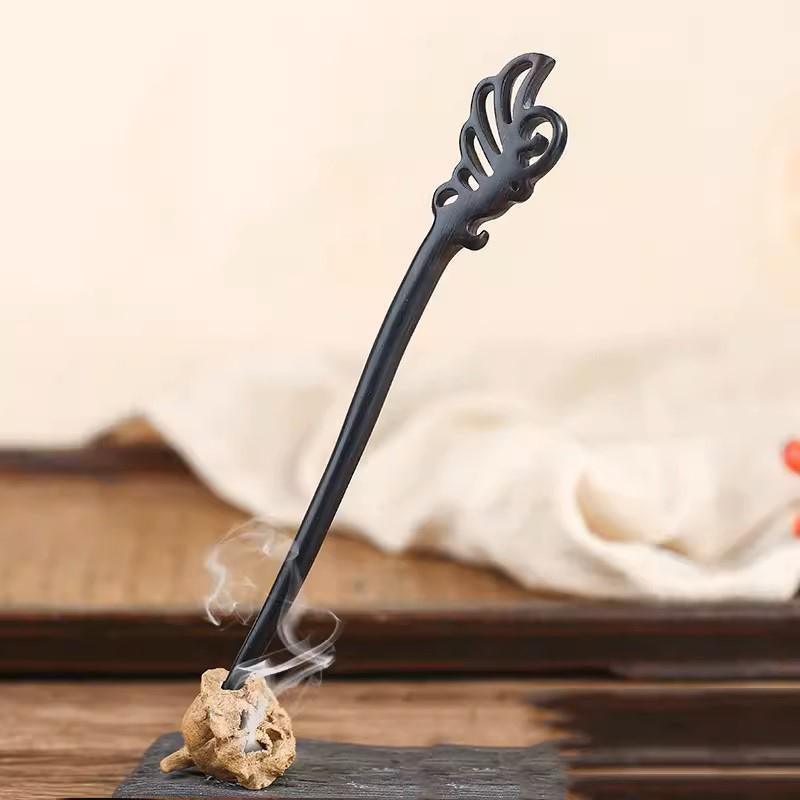 Retro Wooden Carved Hair Sticks Women Hairpin Barrette Chopsticks Accessories - B