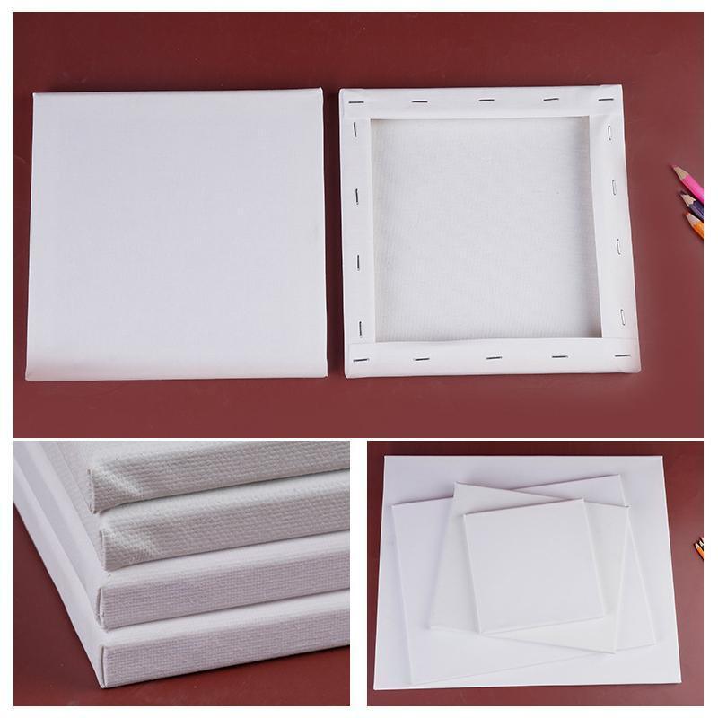 5x Artist Blank Stretched Canvas Canvases Art Large White Range Oil Acrylic Wood - 40*50CM