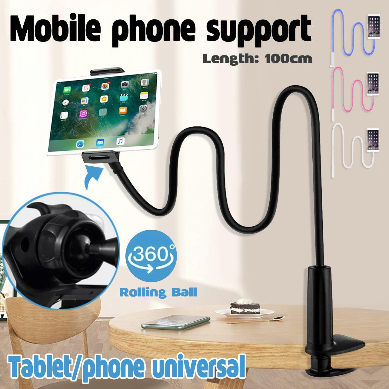 Adjustable Flexible Phone Tablet Holder with Clamp for Bed Desk Mount Use - Blue