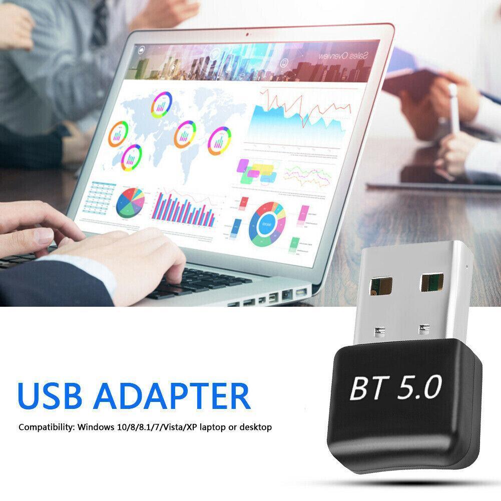 Bluetooth V5.0 Wireless USB Mini Dongle Adapter For Windows Laptop PC Universal