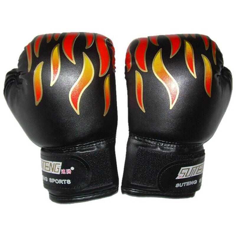 Boxing Sparring Training Gloves MMA Kickboxing Punching Gloves for Practice Sessions - Green [Map Pattern]