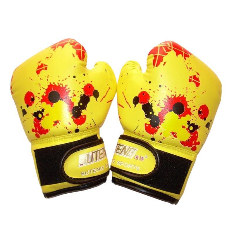 Boxing Sparring Training Gloves MMA Kickboxing Punching Gloves for Practice Sessions - Pink [Map Pattern]