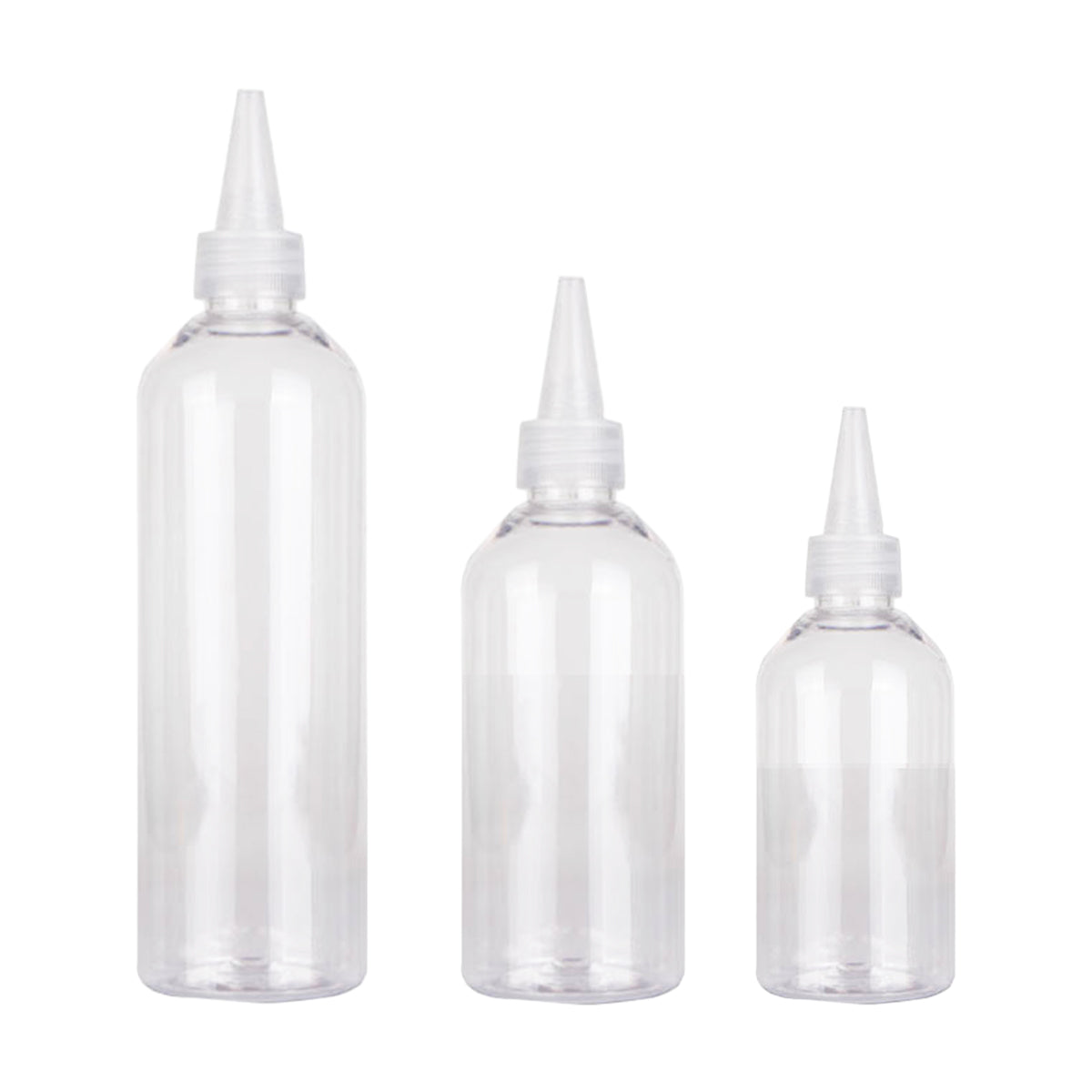 100pcs Needle Tip Plastic Bottles Transparent Squeeze Dispensing Bottle DIY Tool - 100ml