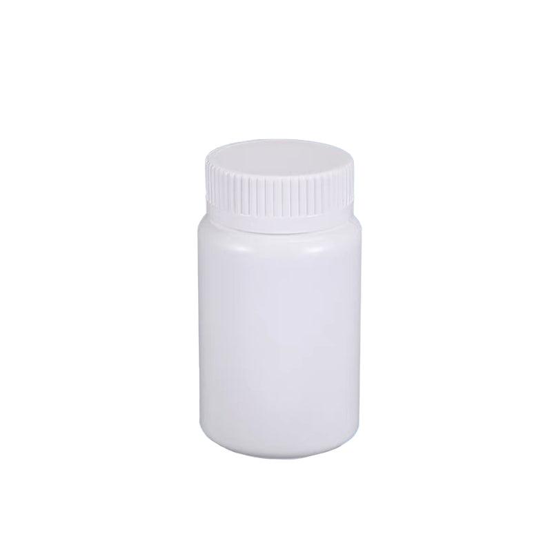 100pcs White Plastic Capsule Bottle Small Medicine Granule Packaging Container - 50ml