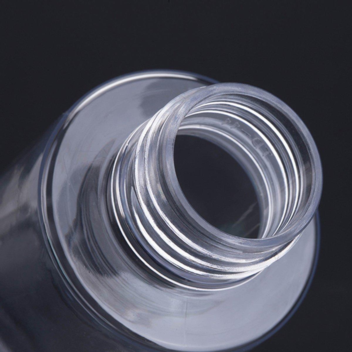 50/100/150ml Plastic Toner Lotion Bottles Refillable Travel Cosmetic Containers - White Lid + Transparent Bottle - 50ml