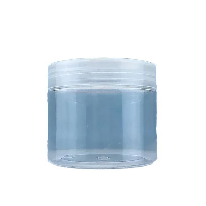 10pcs Transparent Wide Mouth Plastic Jars with Cap Skin Care Cream Containers - 50ml