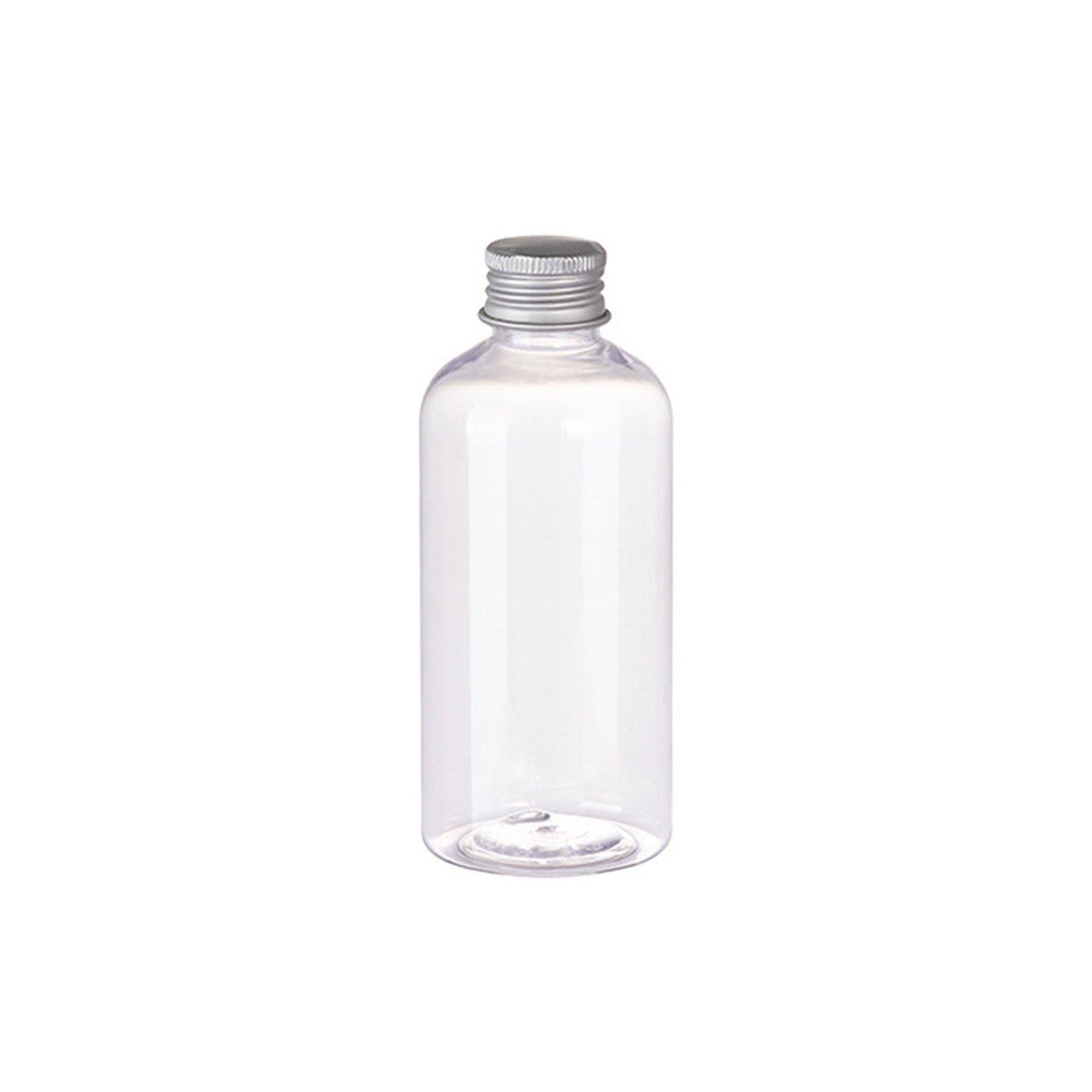 20pcs Brown Transparent Cosmetic Bottles with Aluminum Lids for Packaging - Transparent-100ml