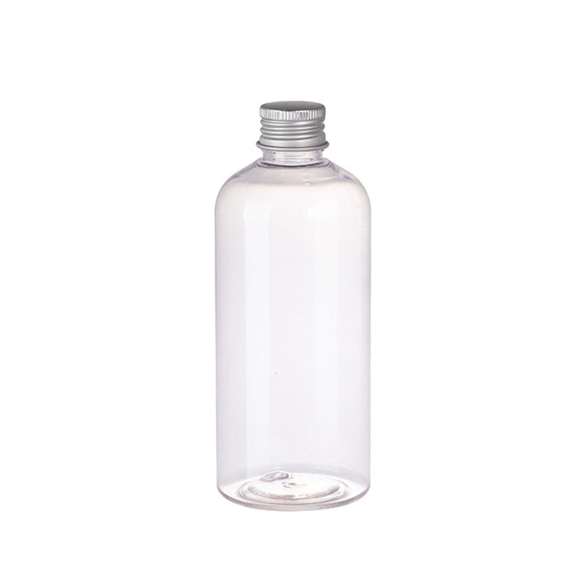 20pcs Brown Transparent Cosmetic Bottles with Aluminum Lids for Packaging - Transparent-200ml