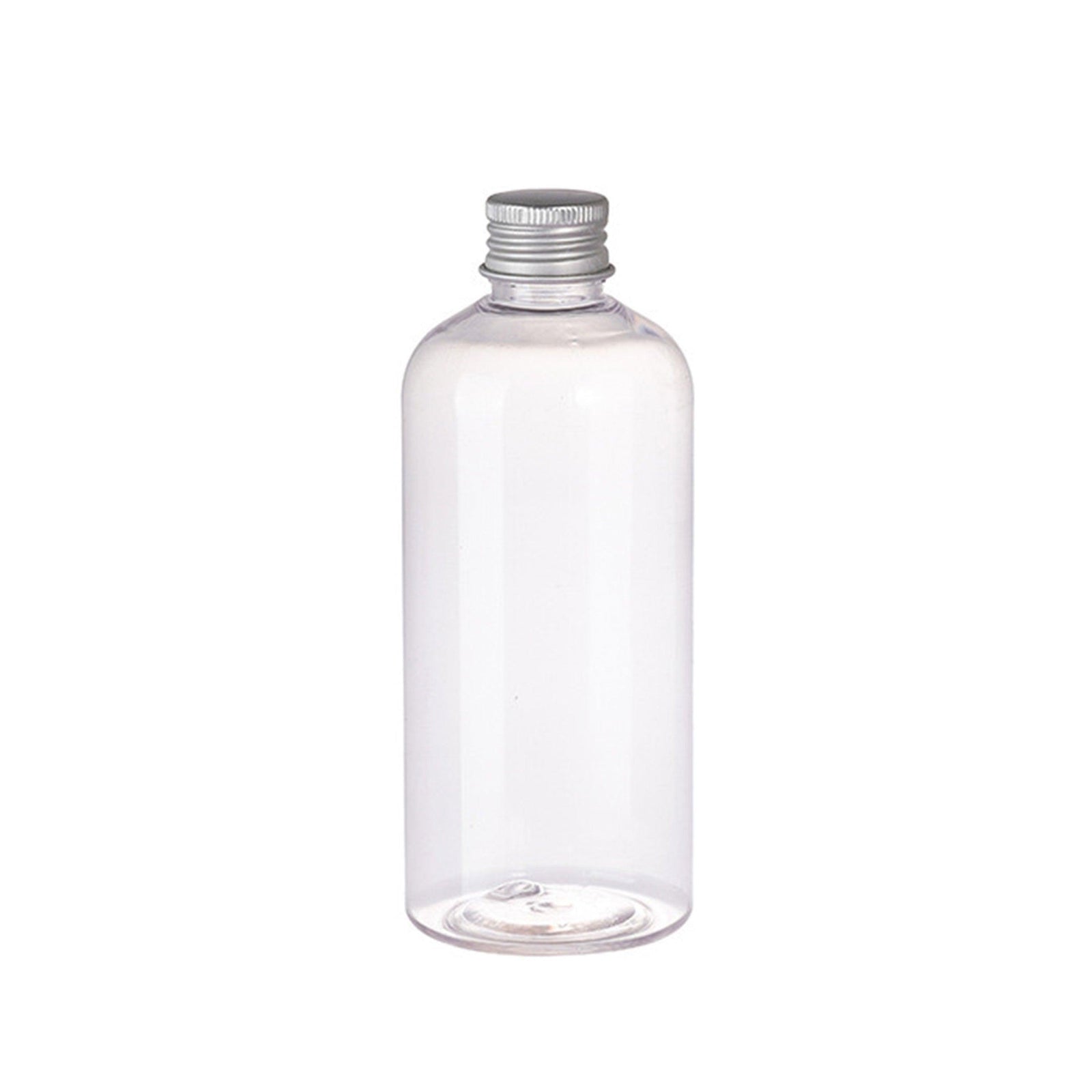 20pcs Brown Transparent Cosmetic Bottles with Aluminum Lids for Packaging - Transparent-200ml