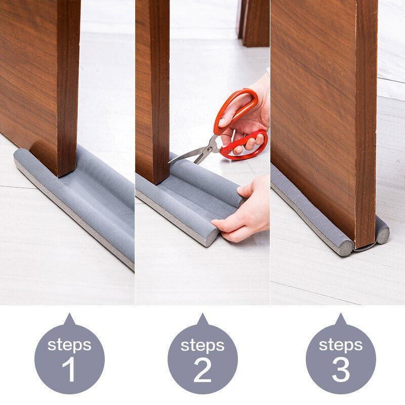 New Door Bottom Sealing Strip Guard Wind Dust Threshold Seals Draft Stopper Au - White