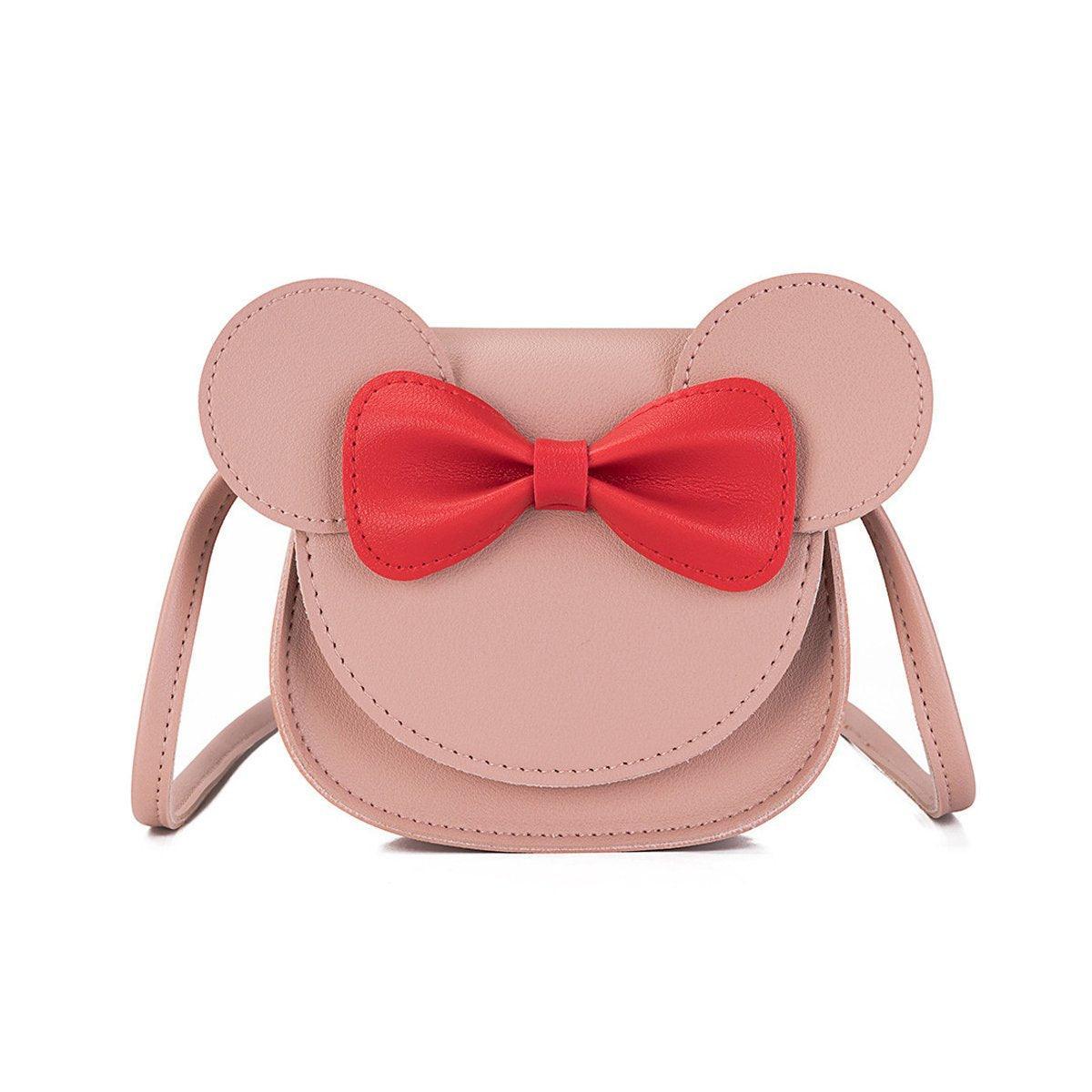Cute Bowknot Crossbody Bag Fashionable Girls Shoulder Bag Slanting Mini Handbag - Rainbow