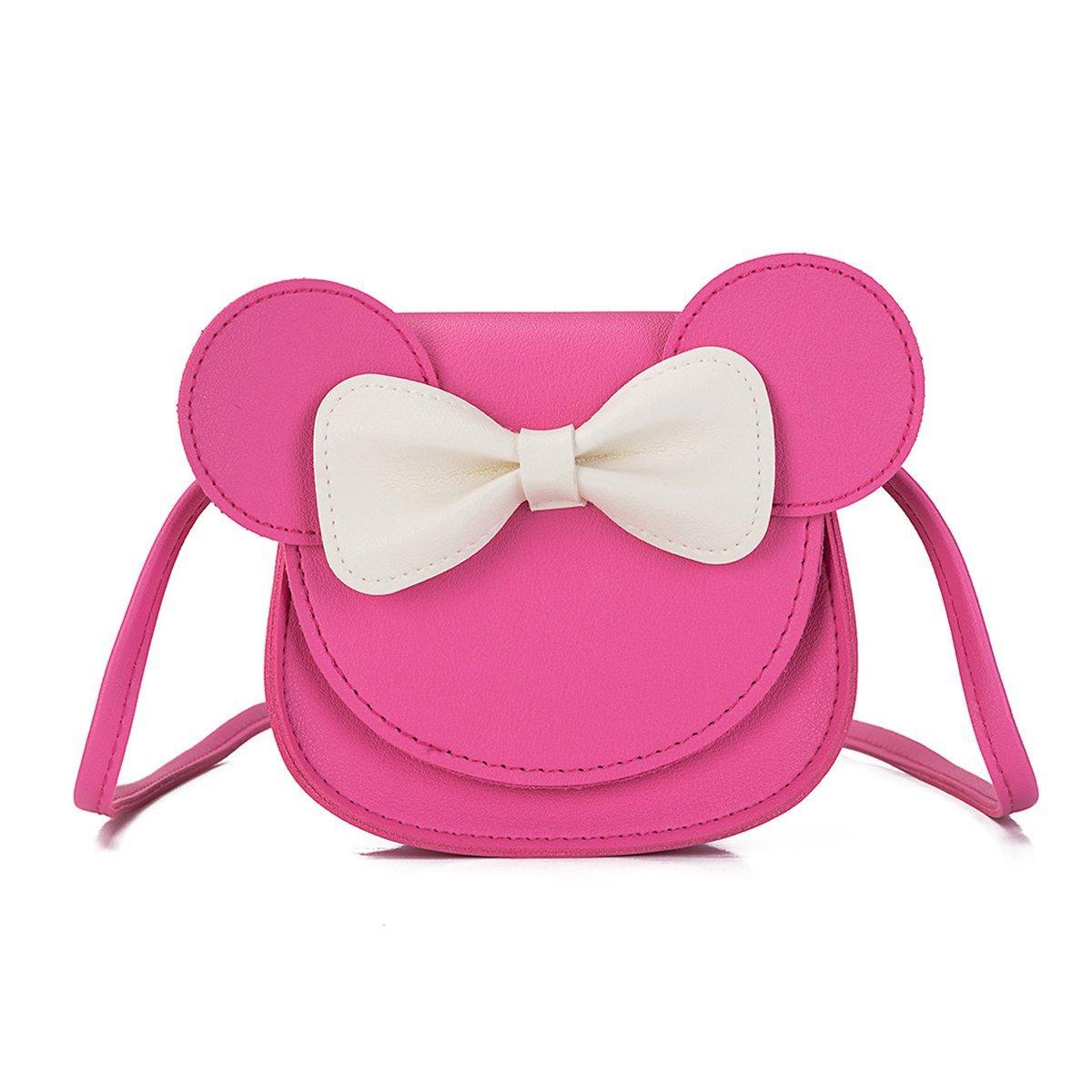 Cute Bowknot Crossbody Bag Fashionable Girls Shoulder Bag Slanting Mini Handbag - Rainbow