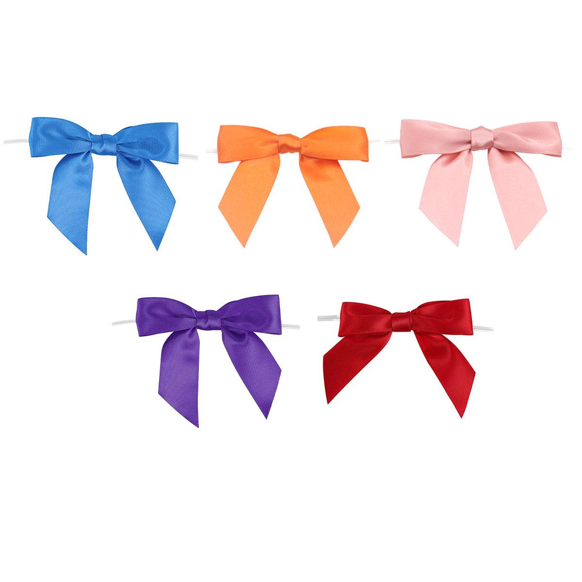 50pcs Bow Gift Packaging Sealing Tie Drawstring Baking Wrap Bag Decorative Ties - Pink