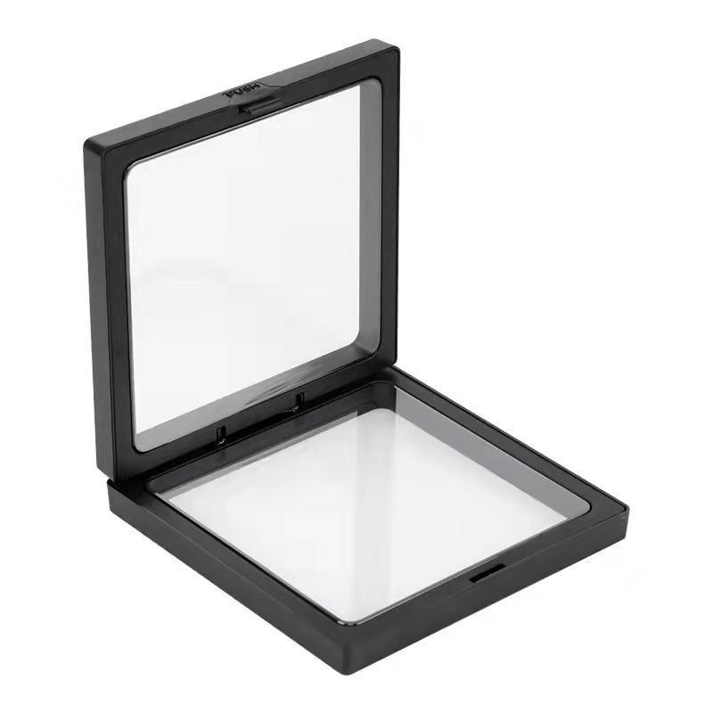 10pcs Transparent PE Film Display Box Jewelry Packaging Storage Box Container - 7-9-2-Black