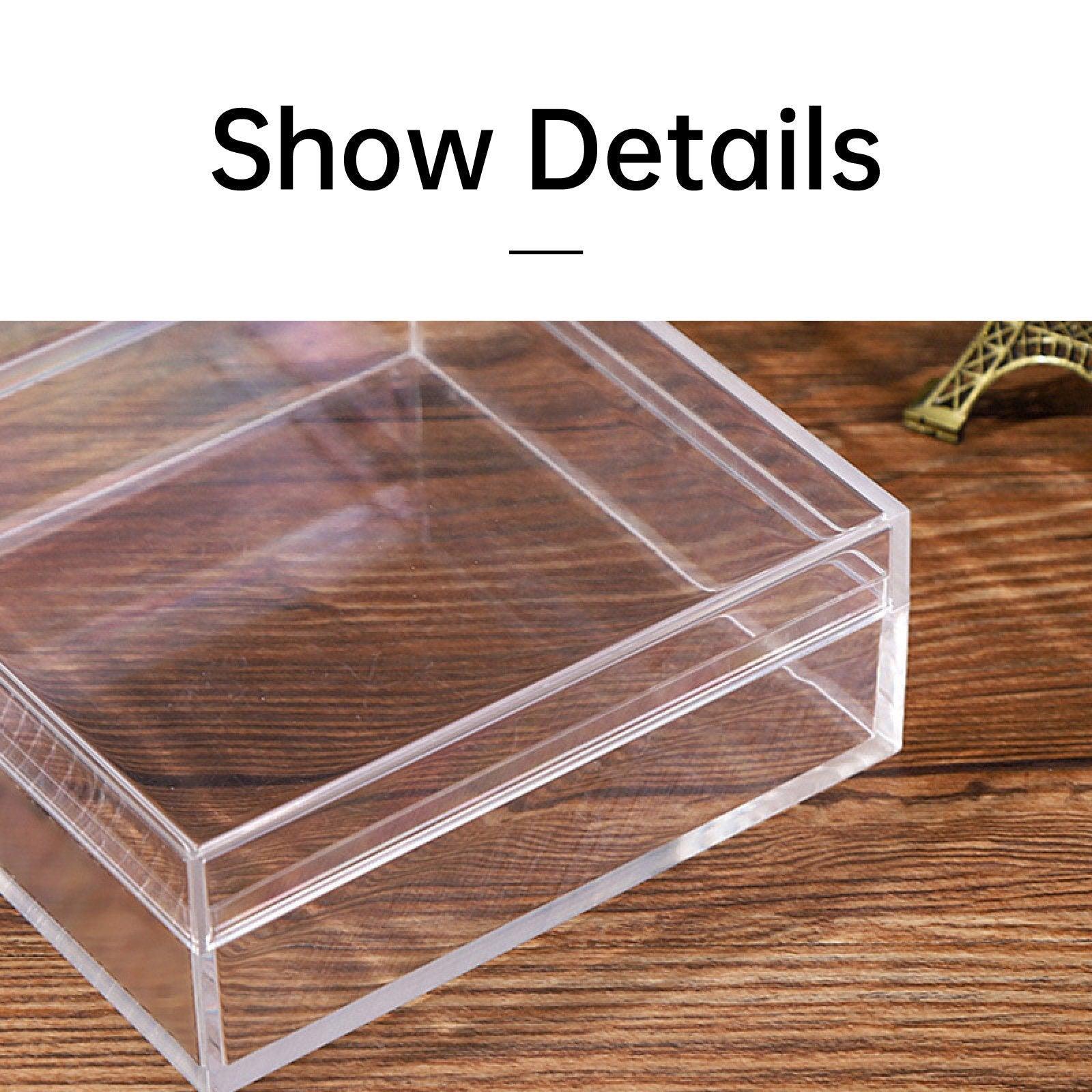 10pcs Clear Acrylic Plastic Boxes Square Storage Containers for Food  Small Item - 10pcs-75-75-75