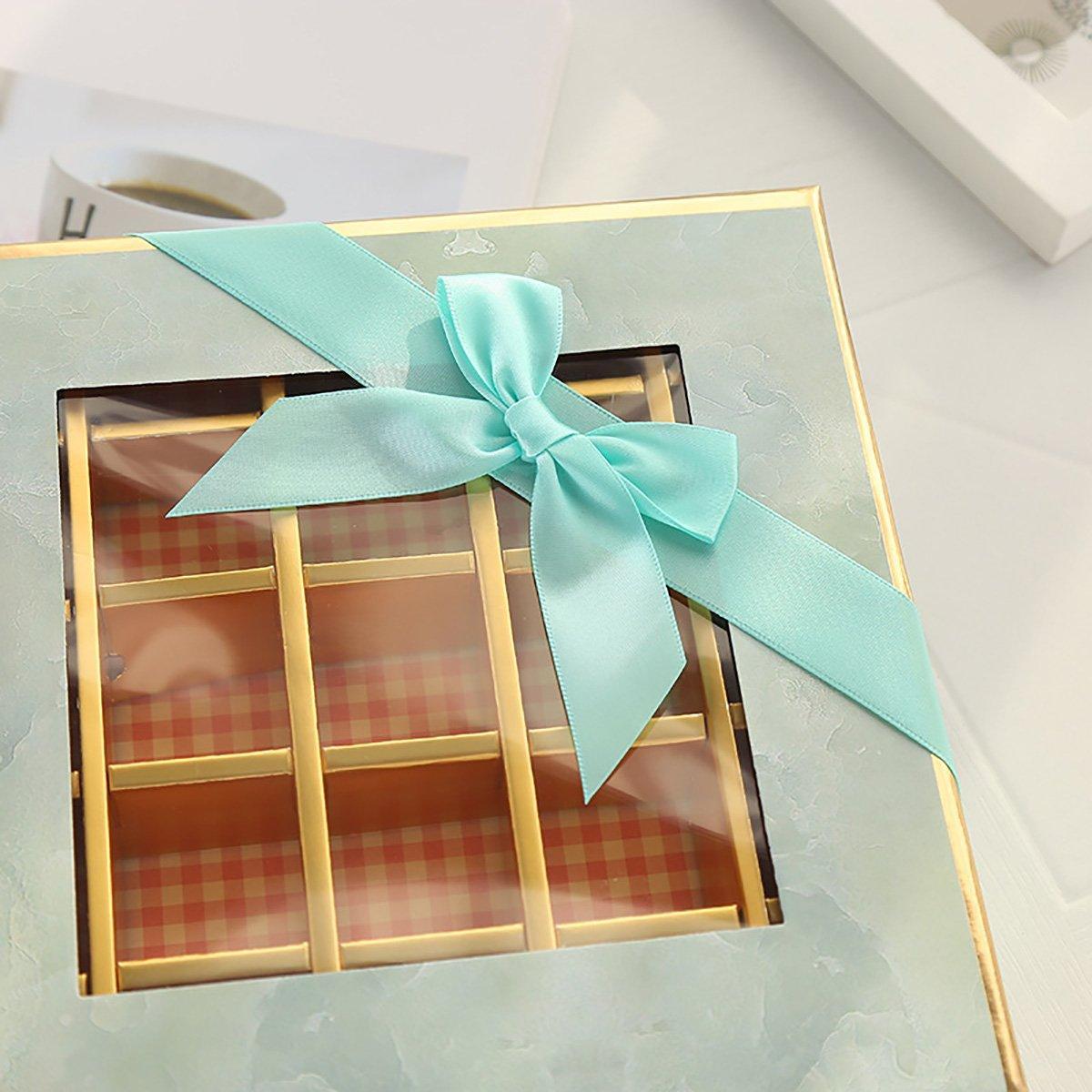 25X Valentines Day 9/12Grids Chocolate Box Gourmet Desserts Gift Display Window - Gray 12Grids-16-12-4-25pcs