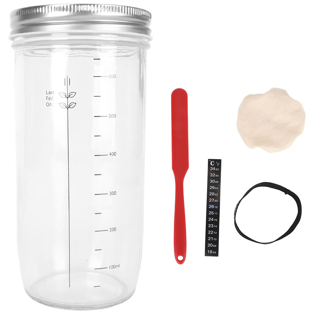 24oz Bread Fermentation Glass Jar Baking Supplies Airtight Container Dough