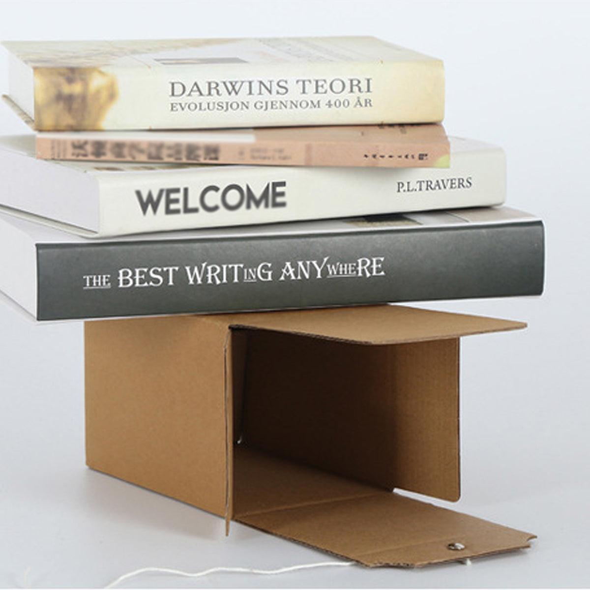 10PCS Kraft Paper Box Corrugated Packaging Box Gift Storage Transport Carton - 8x8x12cm