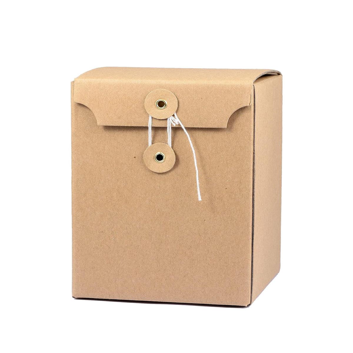 10PCS Kraft Paper Box Corrugated Packaging Box Gift Storage Transport Carton - 8x8x12cm