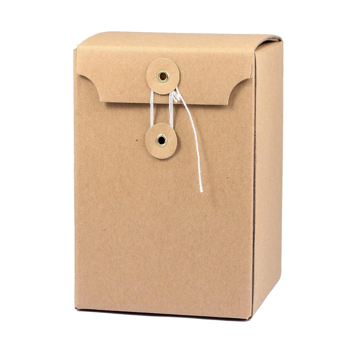 10PCS Kraft Paper Box Corrugated Packaging Box Gift Storage Transport Carton - 8x8x12cm