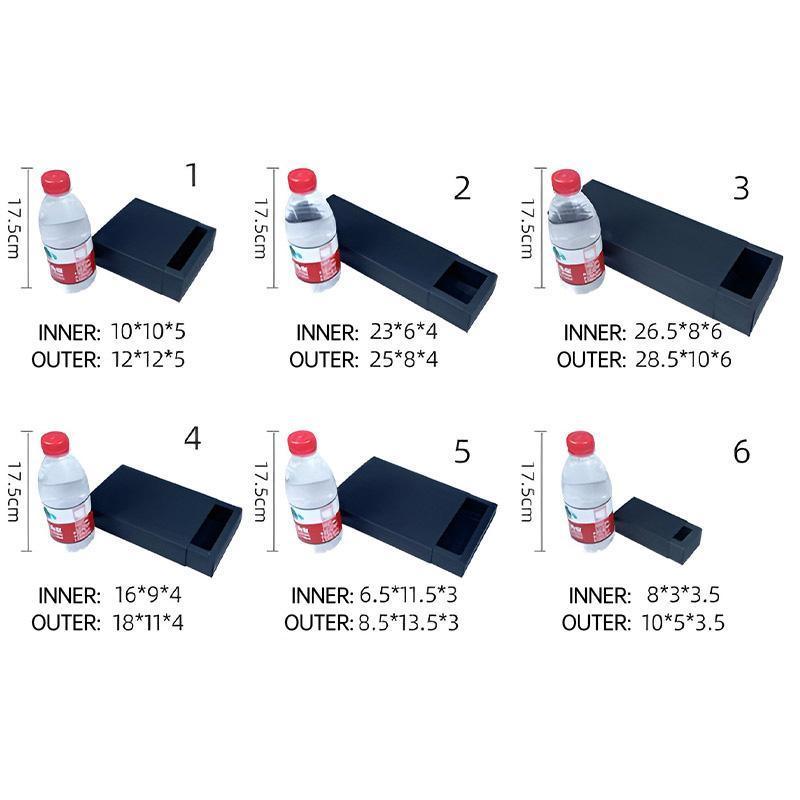 25X Black Kraft Paper Drawer Jewelry Package Necklace Bracelet Gift Package box - 27.5*20*5.5-25pcs