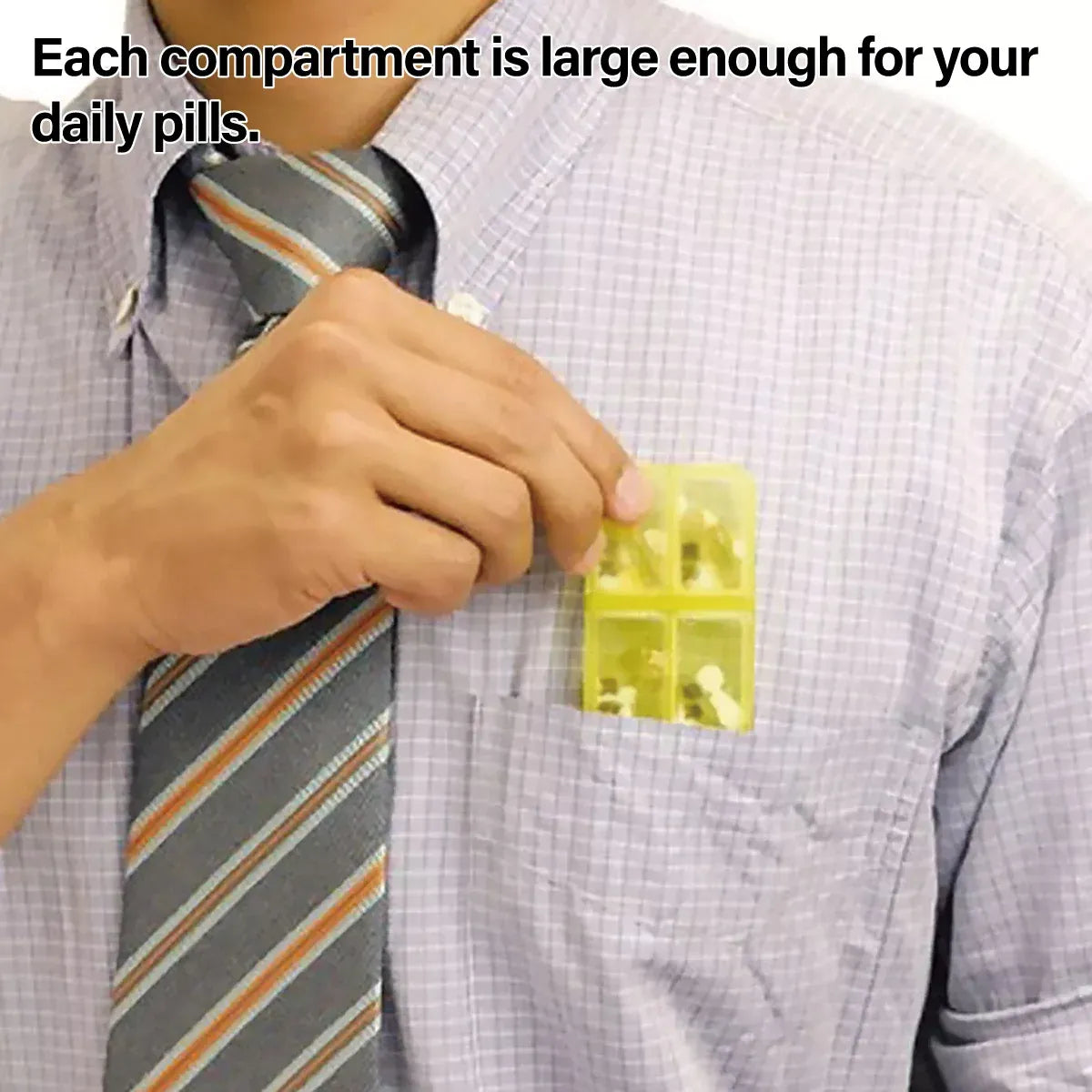 1-Piece Weekly Pill Organiser with Removable Daily Trays