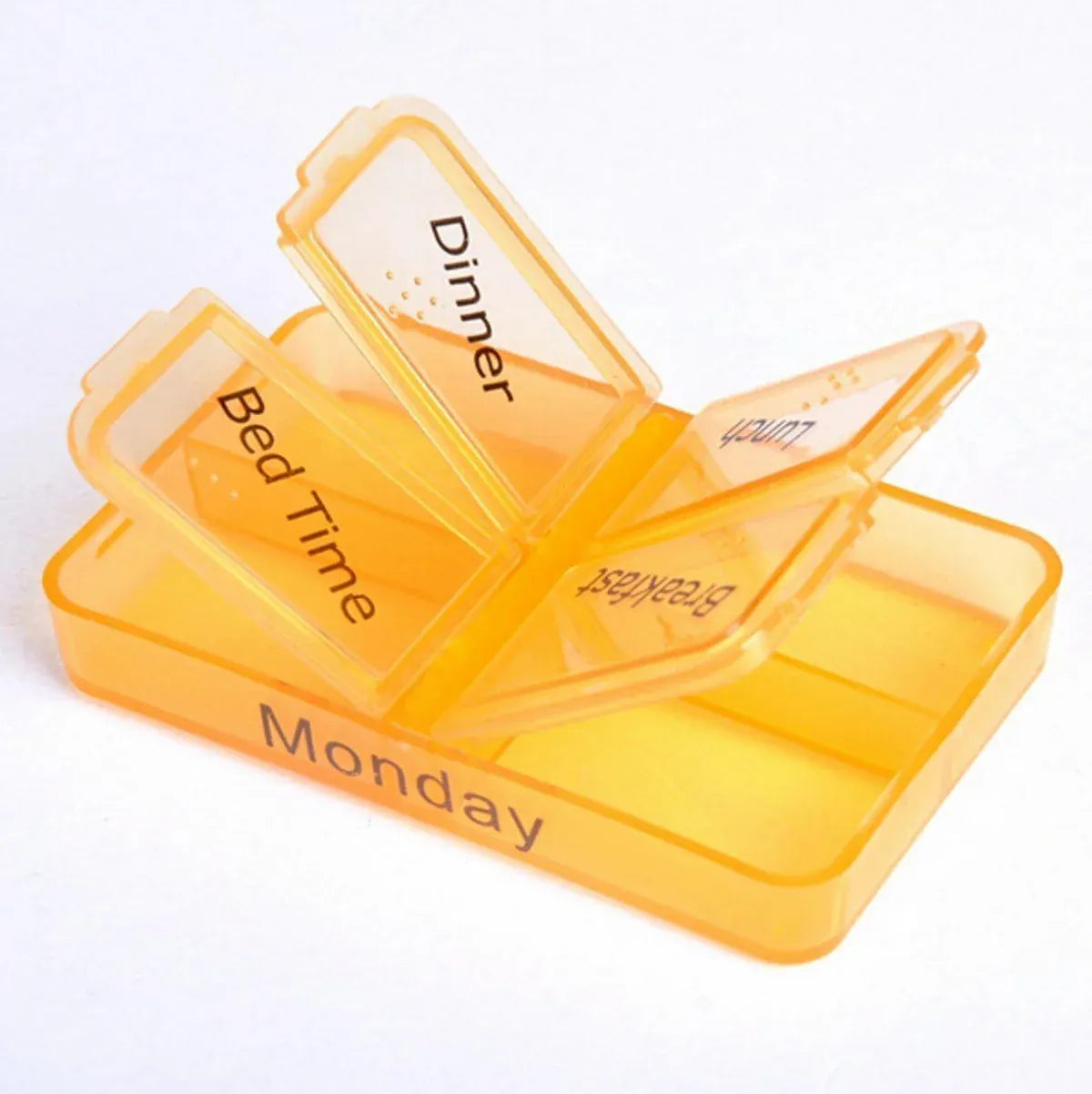 1-Piece Weekly Pill Organiser with Removable Daily Trays