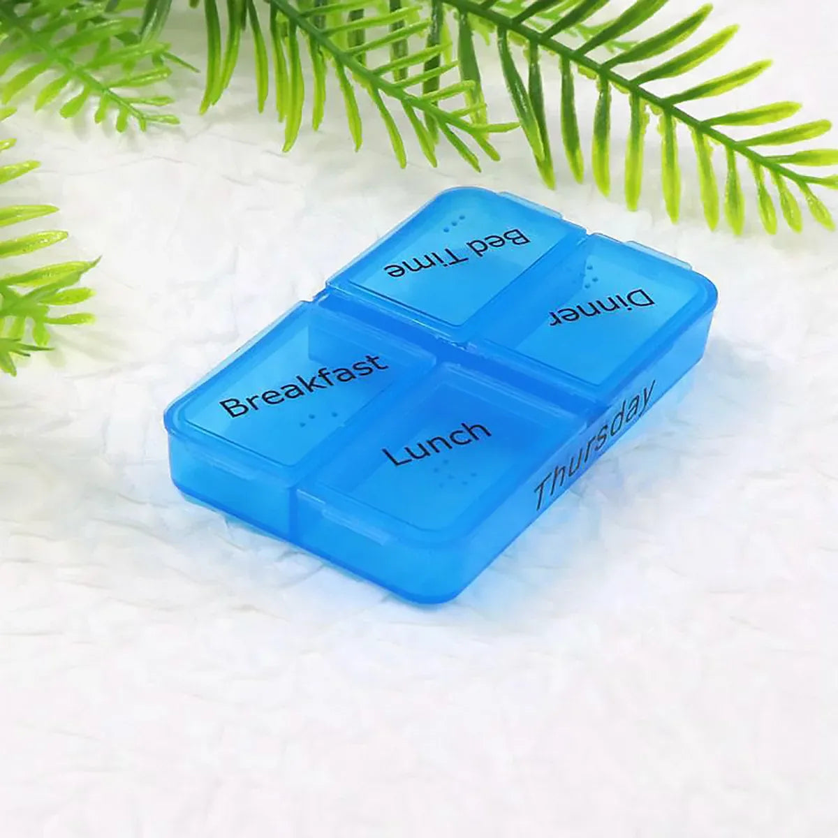 1-Piece Weekly Pill Organiser with Removable Daily Trays