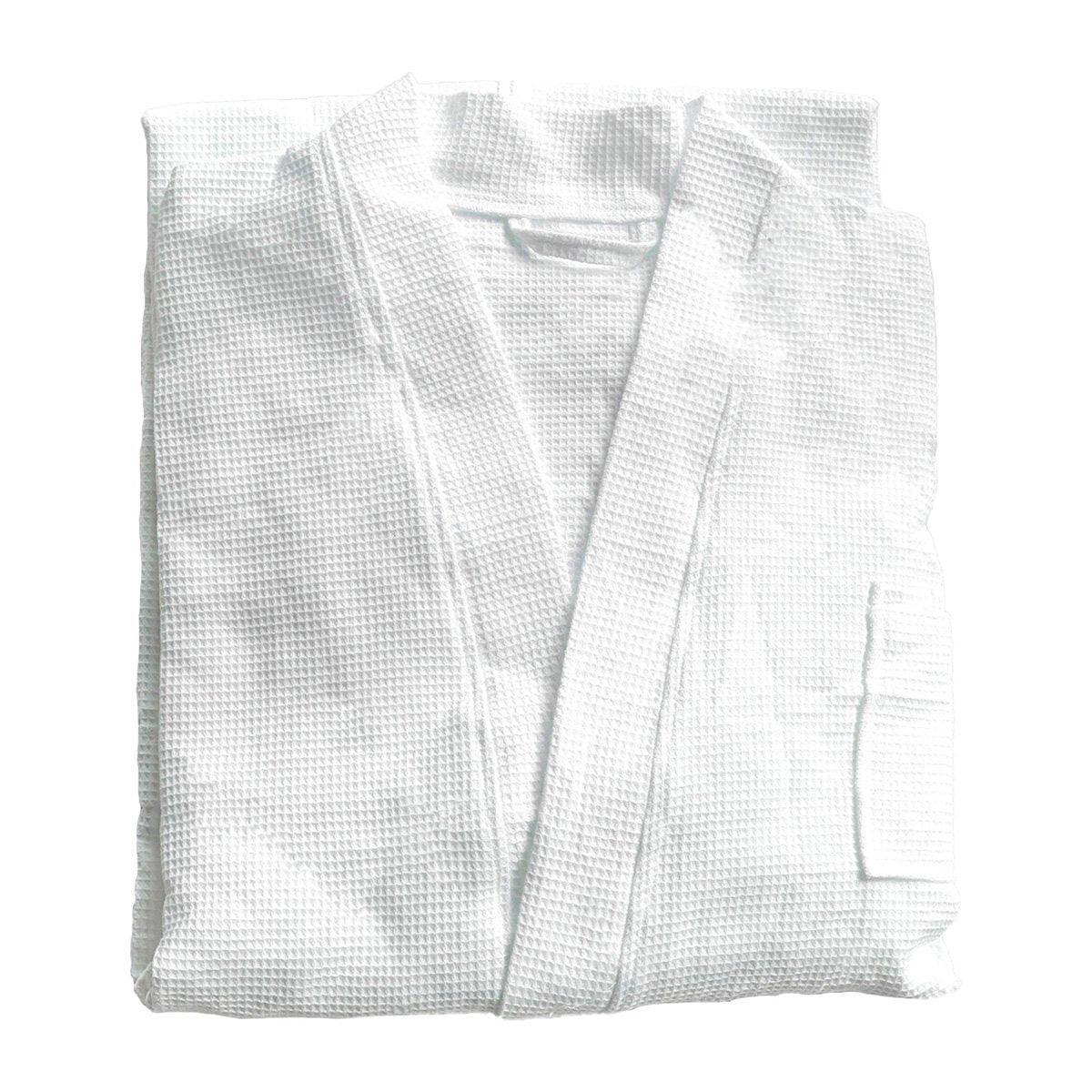 Cotton Kimono Collar Bathrobe Hotel Quality Thick Fleece Towel Embroidered Robe - Velvet