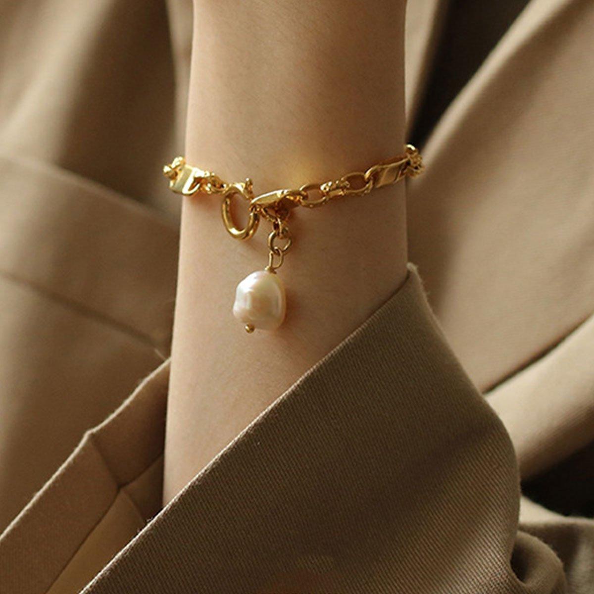 Simple Chunky Chain Bracelet Elegant Trendy Fashion Jewelry for Women Gifts