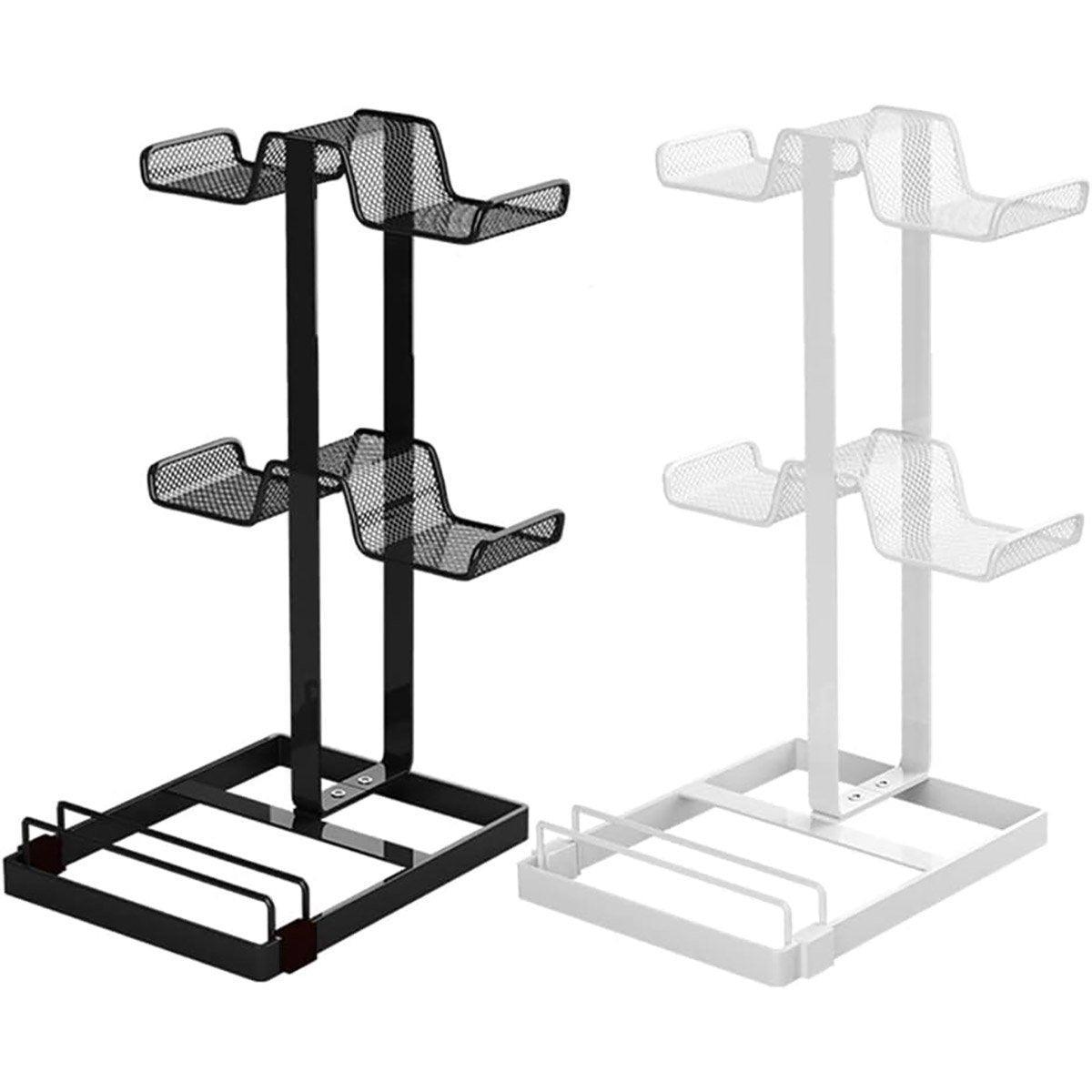 Headphones and Game Controller Holder Stand Desk Bracket for Accessories Display - White