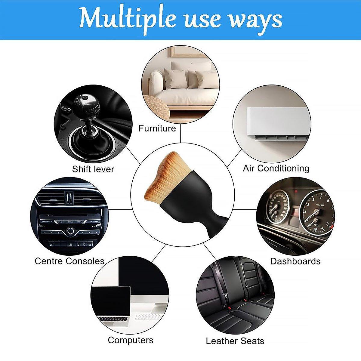 4pcs Car Interior Cleaning Tool Set Crevice Brush Dust Remover for Detailing