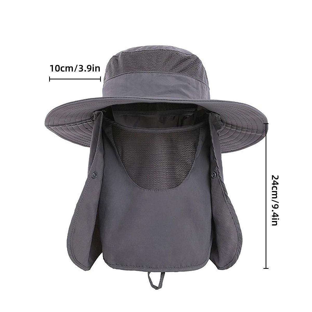 2PCS Outdoor Fisherman Hat Men Women Sun Protection Fishing Cap Bucket Hat - Pink