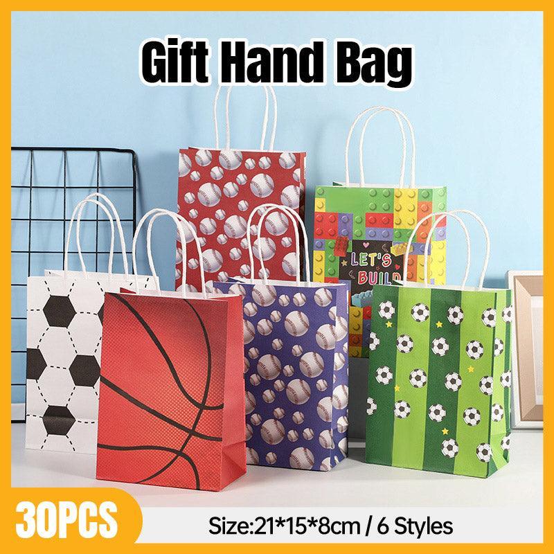 30PCS Fashion Ball Kraft Paper Gift Bag Festivals gift tote bag Party Favor Bag - Building-Blocks-30pcs