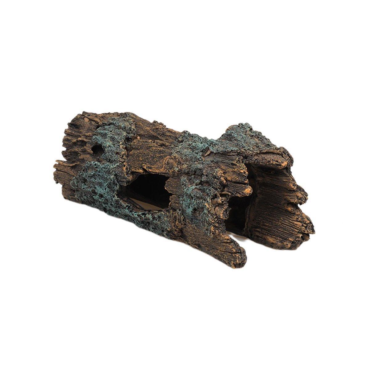 Tree Log Hide Ornament Trunk Tunnel Fish Reptile Tank Resin Aquarium Decoration - Small