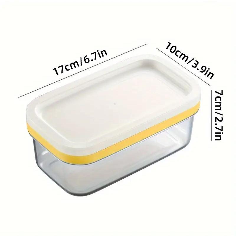 Rectangular Butter Box Storage Container Cheese Cutter Kitchen Organizer Lid