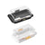 Butter Cheese Storage Box Kitchen Container with Lid Plastic Fridge Organizer - White