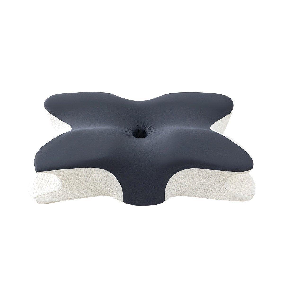 Memory Foam Butterfly Pillow Neck Support Slow Rebound Cervical Pillow - Light Grey