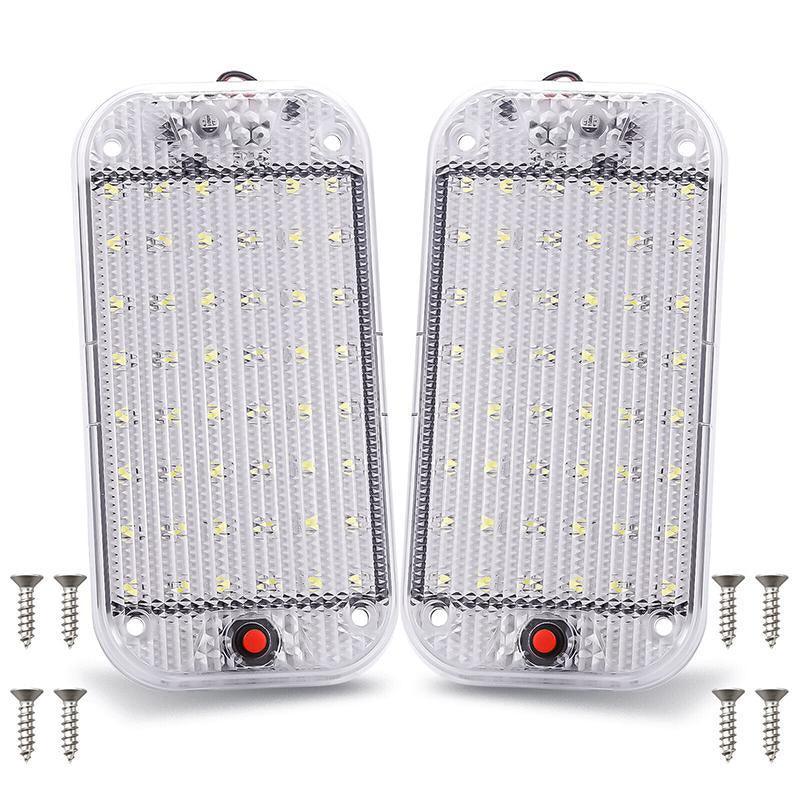 2Pcs 12V 48Led Truck Car Ute Caravan Interior Roof Ceiling Dome Light Cabin Lamp