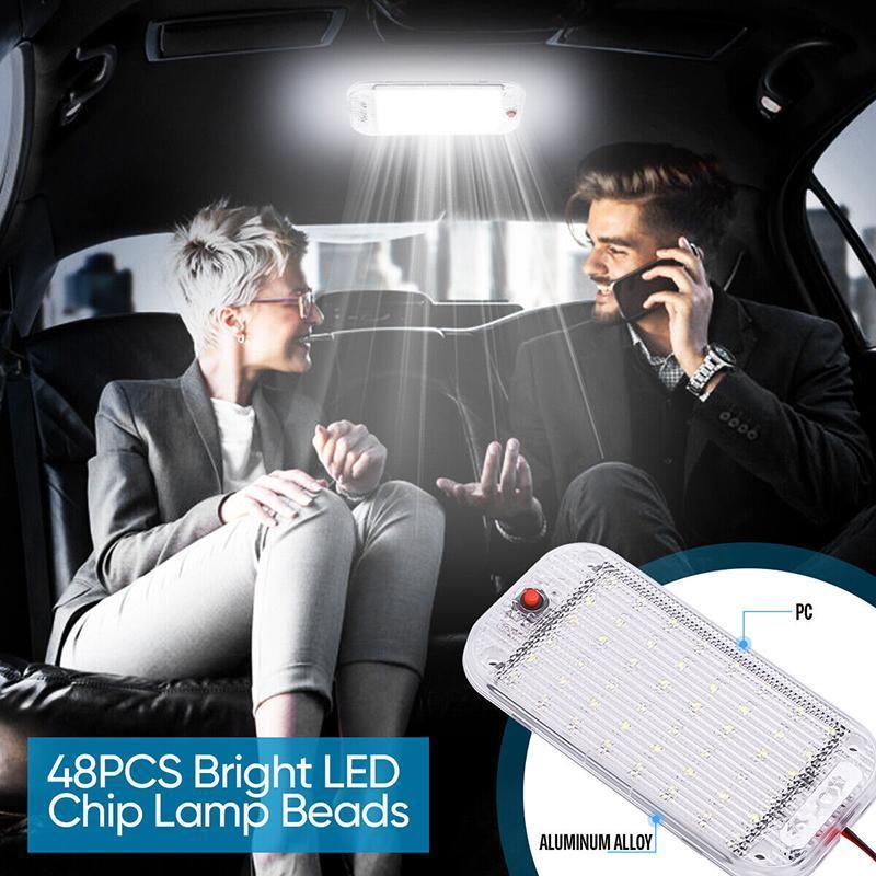 2Pcs 12V 48Led Truck Car Ute Caravan Interior Roof Ceiling Dome Light Cabin Lamp