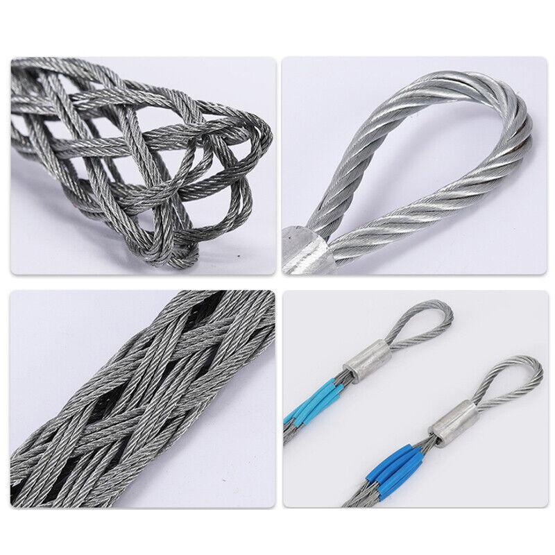 Stainless Steel Cable Pulling Sock Wire Grip Tool for NBN Telstra Ducting 6 Sizes - White(15-20MM)