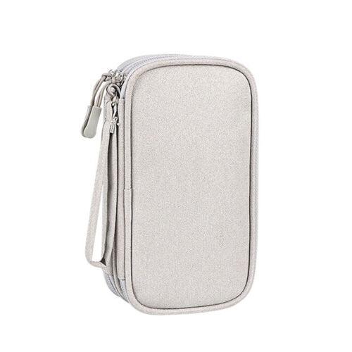 Electronic Accessories Cable Bag Organizer Travel Pouch Storage Cases Charger - Grey