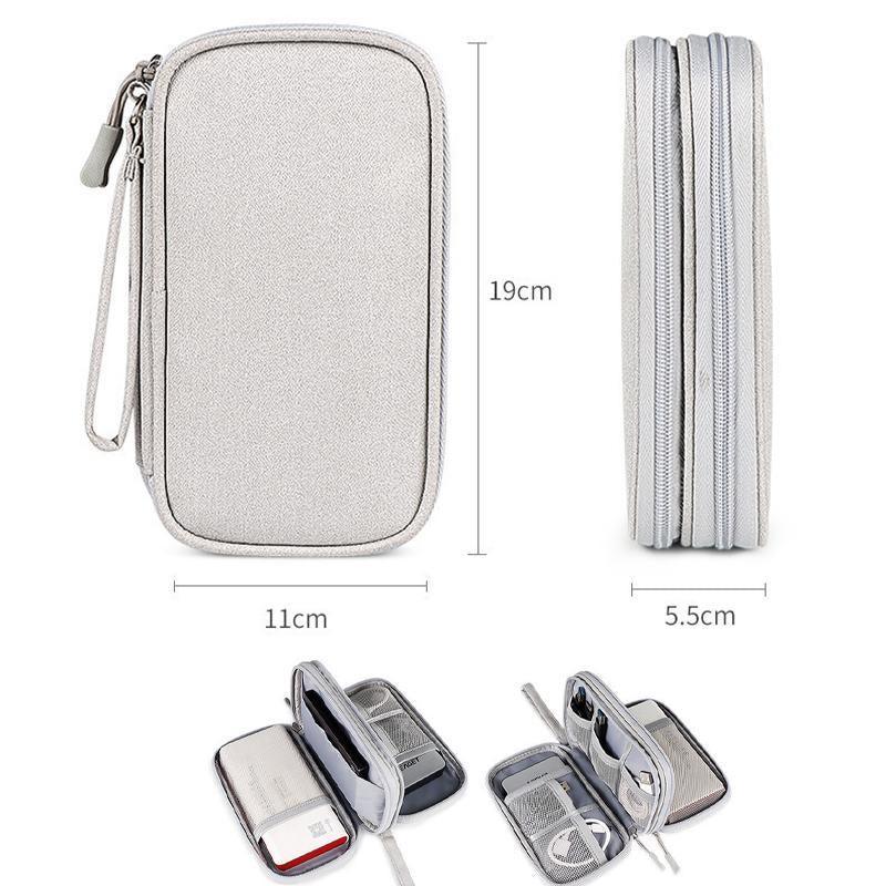 Electronic Accessories Cable Bag Organizer Travel Pouch Storage Cases Charger - Navy