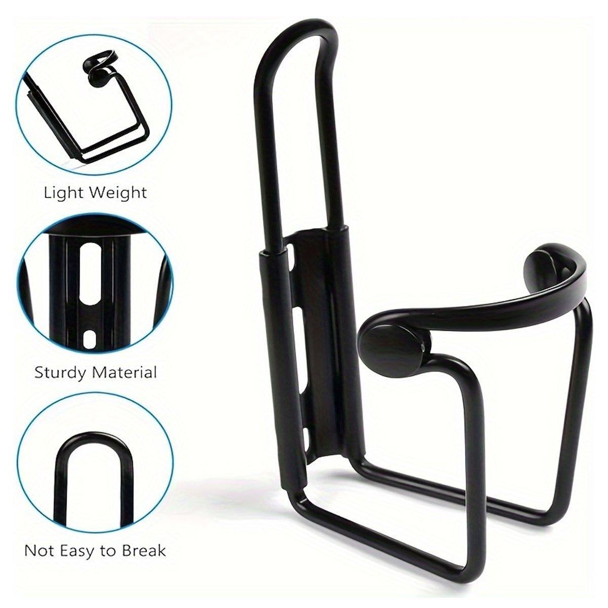 Durable Aluminum Alloy Water Bottle Holder for MTB Bike Bicycle Cycling Cage - Black