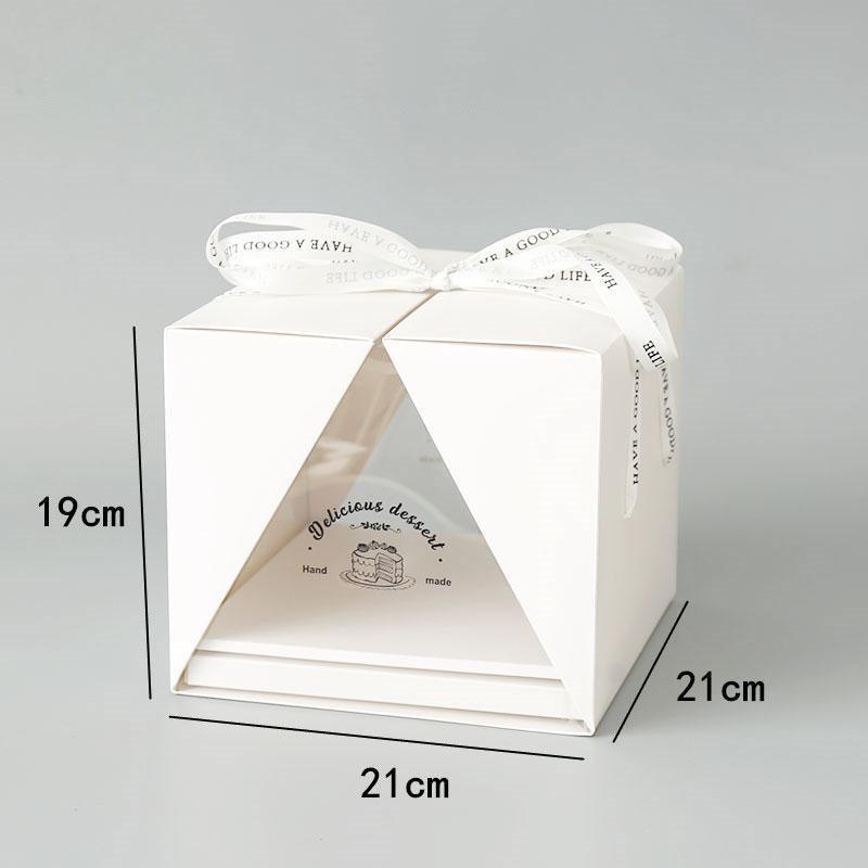 10x Clear Cake Box Set 4 6 8 Inch Durable Versatile Display Packaging Containers - 10pcs-4inch