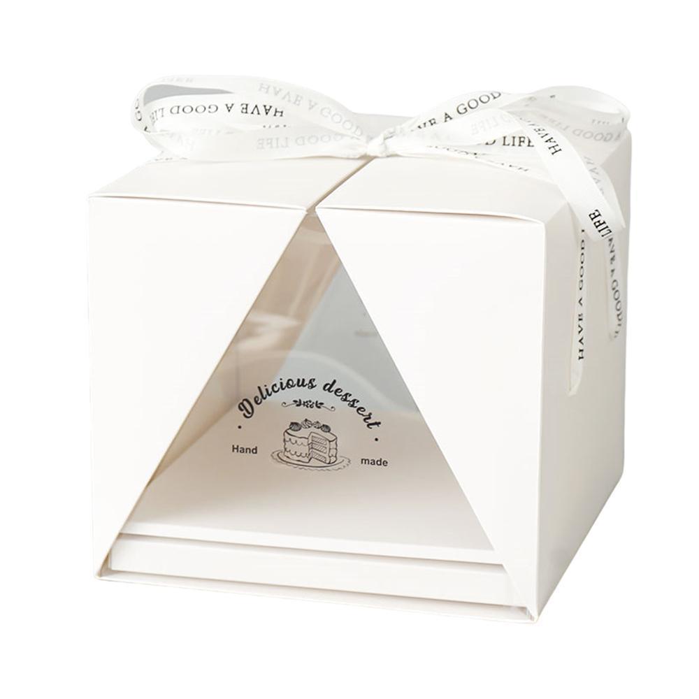 10x Clear Cake Box Set 4 6 8 Inch Durable Versatile Display Packaging Containers - 10pcs-6inch