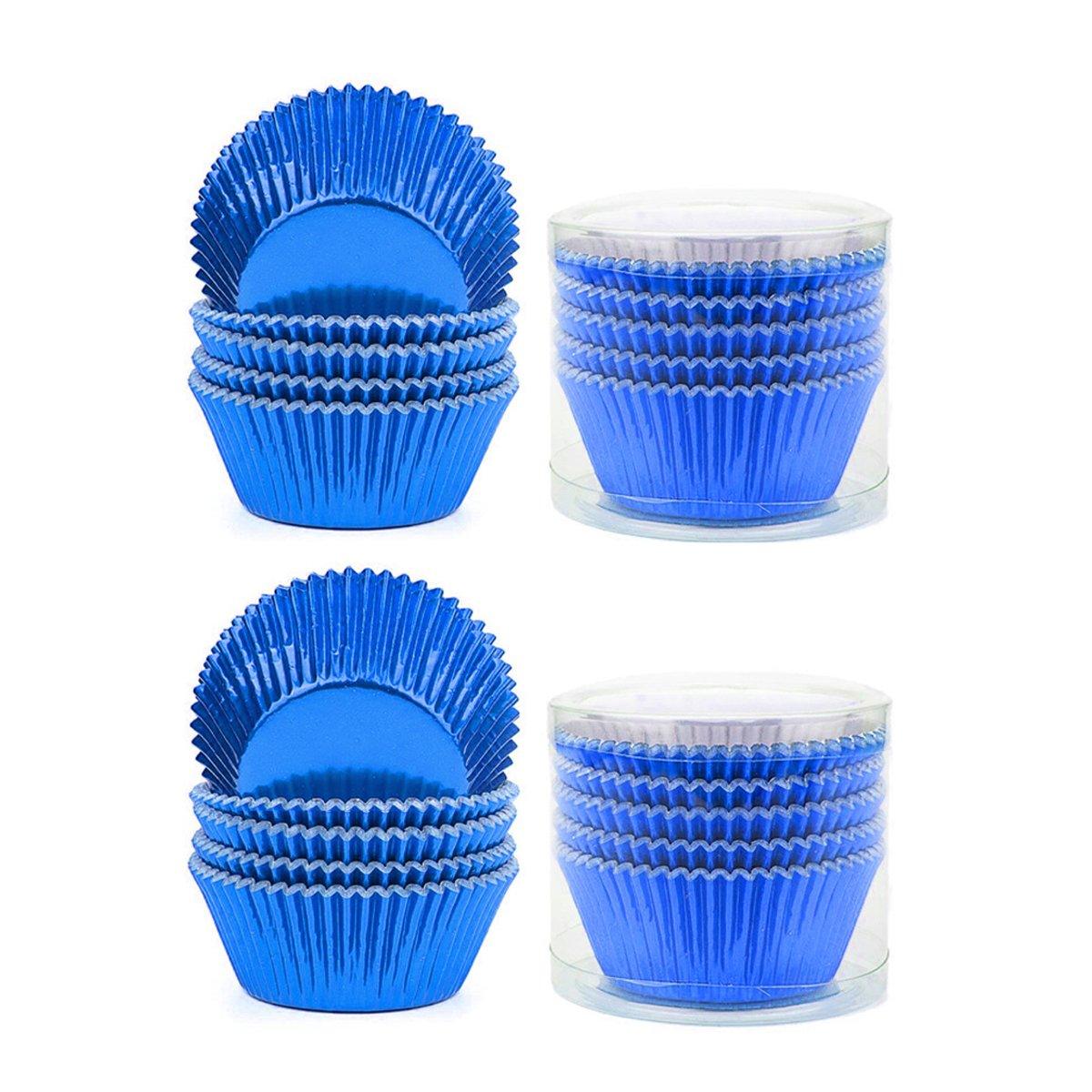 200 Pcs Colored Baking Paper Cupcake Trays Muffin Liners for Party Baking - Gold