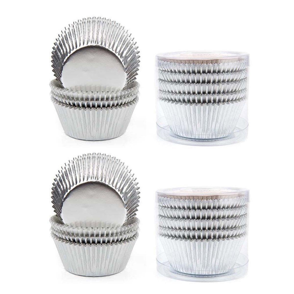 200 Pcs Colored Baking Paper Cupcake Trays Muffin Liners for Party Baking - Pink